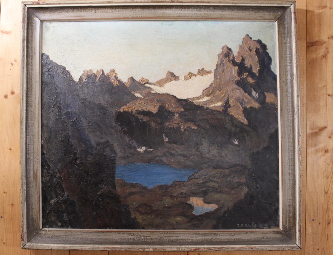 Berglandschaft / Oel auf Leinwand J.R. Schellenberg